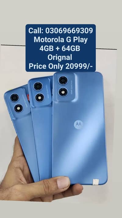 Motorola Moto G Play 2024 PTA Approved 4GB + 64GB 10by10 Warranty