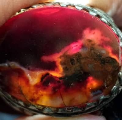 Aqeeq stone having Name Muhammad in it natural