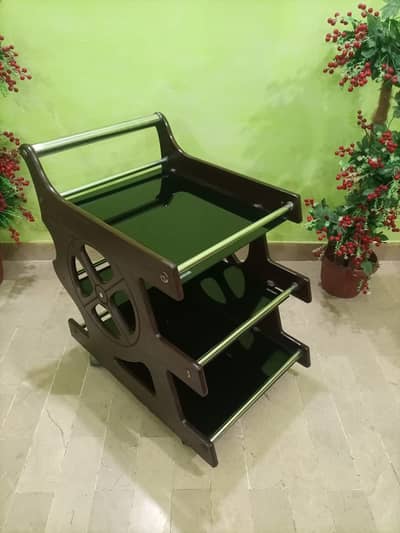 Premium Wooden Utility Table with Multi Shelves