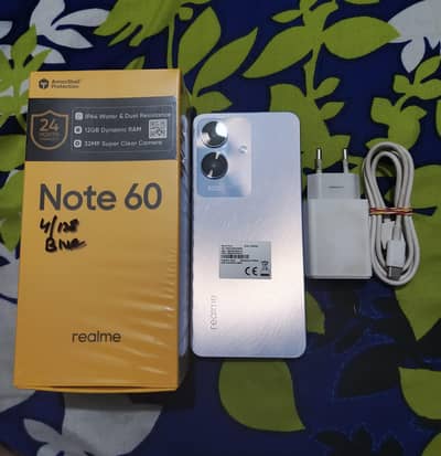 realme note 60 pta approved warranty available with box and charger