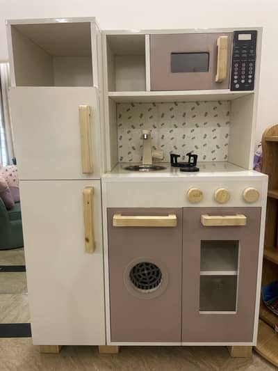 Premium Wooden Kids Pretend Play Kitchen Set - New