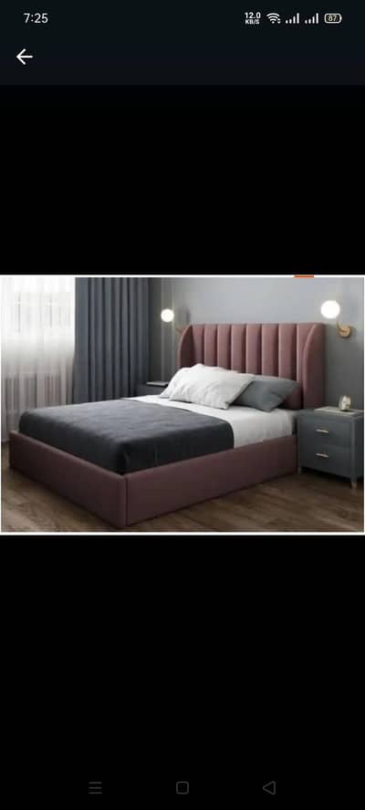 full poshish king size bed with 2 side tables 0312 0791309