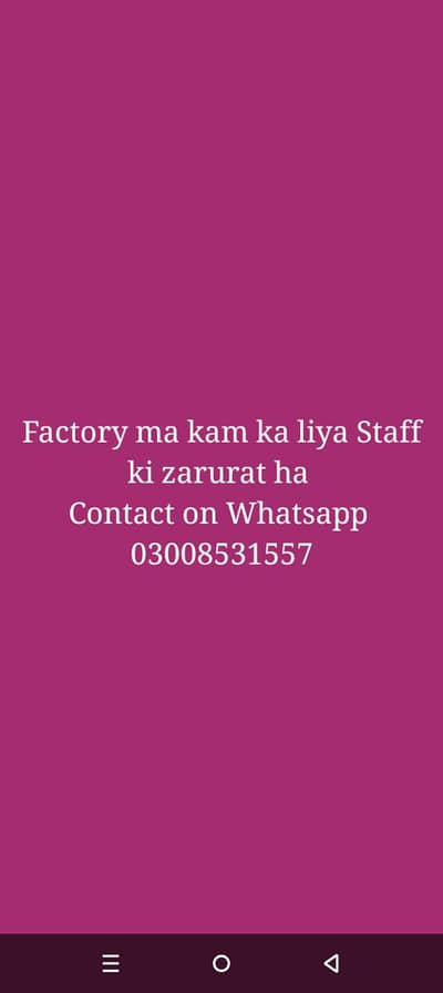 packing staff required urgent hiring factory worker male female