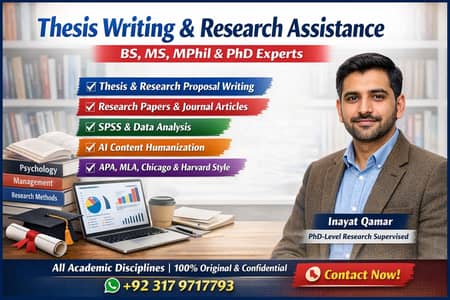 BS, MS, MPHIL & PhD Thesis writing | Research Proposal & Paper Help