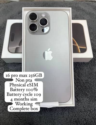 Apple iPhone 16 pro max 256gb Non Pta