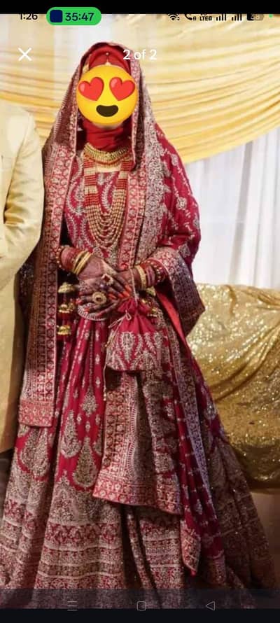 NEW RED GOLDEN FARSHI LEHNGA