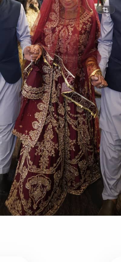 Bridal Dress blood red colour