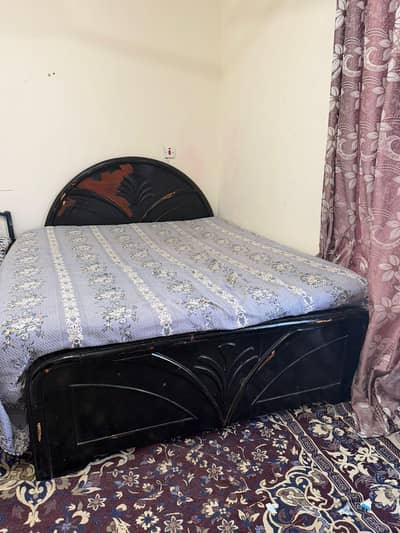 wooden bed with two side table (matteres is not included)