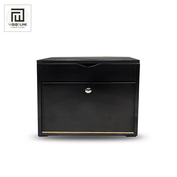 Wood Line Furniture Shoe Rack with Seat Cushion for Entrance and Organizing