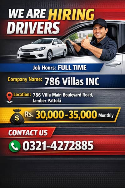 Drivers Jobs || Urgent Hiring || Male Jobs || Jobs