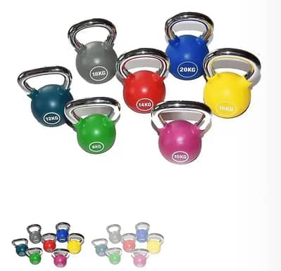 Kettlebells|Dumbbells|Colourfull Kettle Bell|All size available|