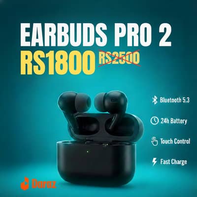 Earbuds Pro 2 | Wireless Bluetooth Earbuds | Clear Sound & Heavy Bass