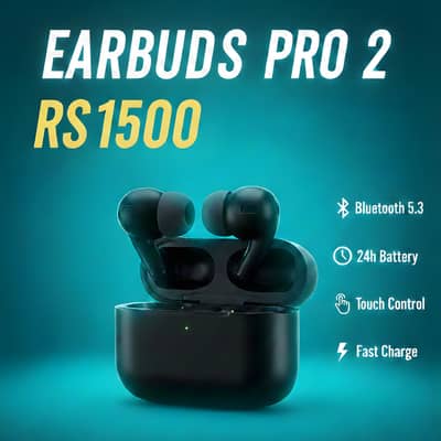 Earbuds Pro 2 | Wireless Bluetooth Earbuds | Clear Sound & Heavy Bass