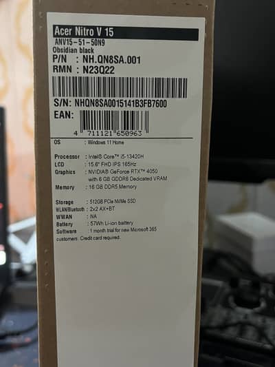 Acer Nitro V 15 Gaming laptop