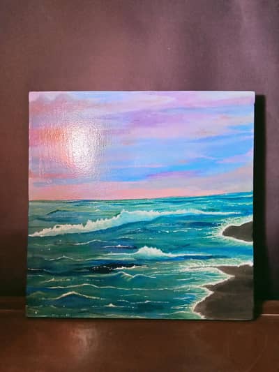 seascape painting 33×33cm [1×1ft]