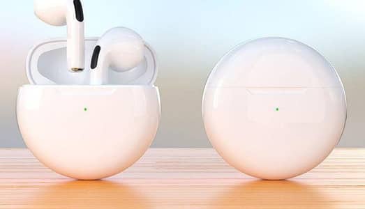 TWS Airpod 6 pro original . Brand quality . Shape: round