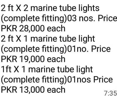 03462353661marine tube lights