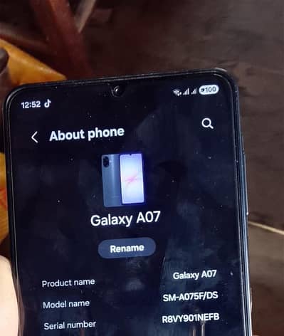 Samsumg Galaxy A07 no box