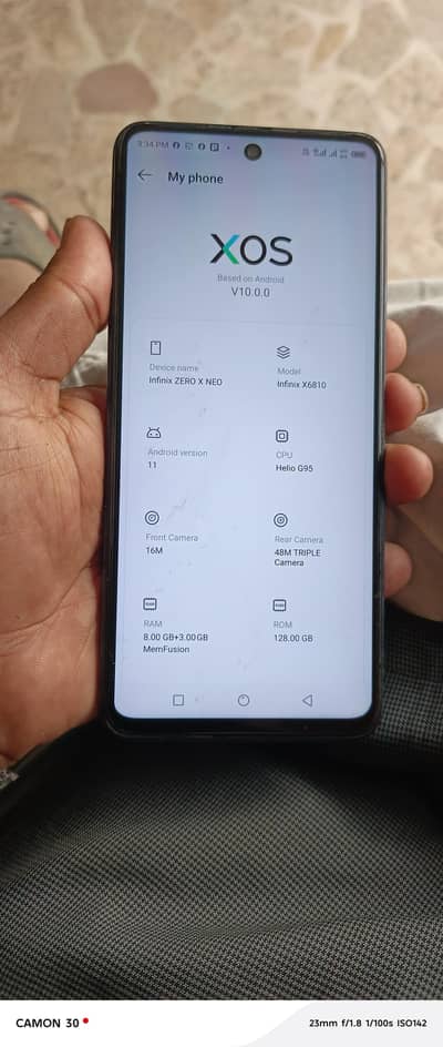 infinix zero x neo panel original all ok back brek back cmra blur