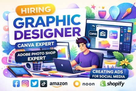 Graphic Designer (Canva & Adobe Photoshop Expert | Social Media Ads)