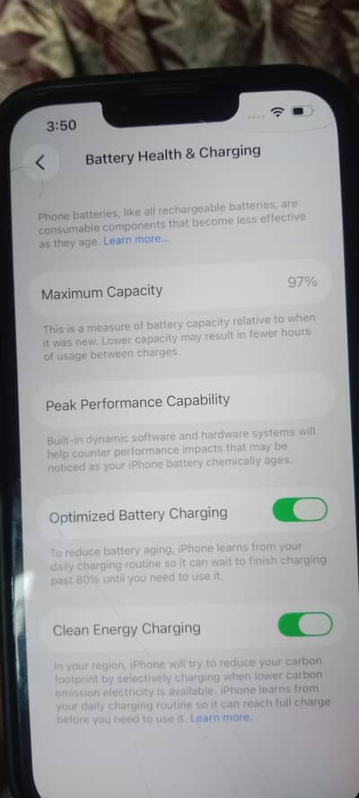 battery  97   condition 10/9.8