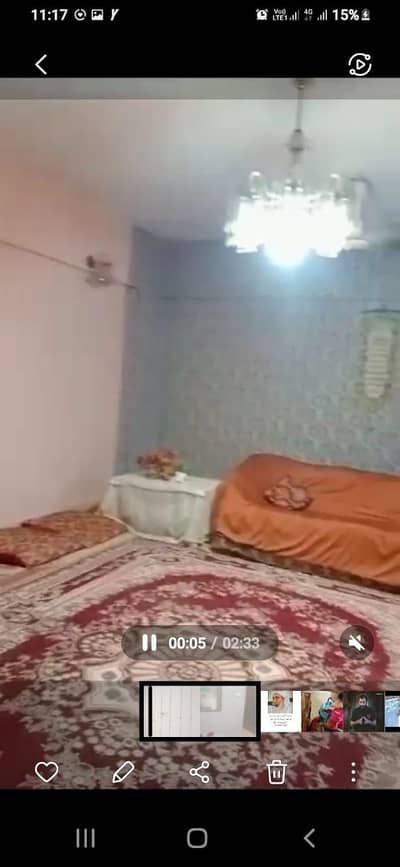 Spacious Flat at Nazimabad No. 2 measuring 1496  sq. ft at 4th Floor