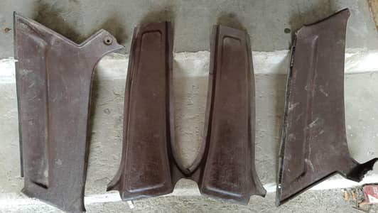 Toyota 86 crolla Doors handles and pillar Covers in brown color.