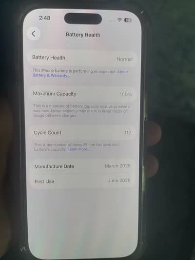 Iphone 16 Pro jv (256 gb) (100 health)