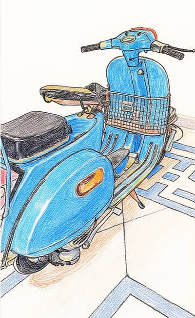Vintage lovers ke liay Januan Vespa scooter
