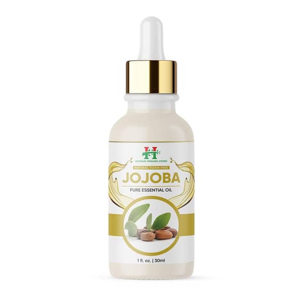 Husnain Organic Store Jojoba Essential Oil for Acne Treatment and Skin & Hair Care - 30ml