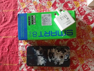 Infinix smart 8 pro 4 128 with box charge pta approved