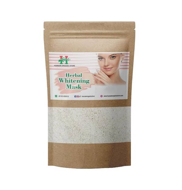 Husnain Organic Store | Herbal Whitening Mask for Glowing Skin - 50g