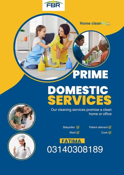 House maids , Maids , Baby Sitter , Chef , Cook , Patient Care ,Nurse