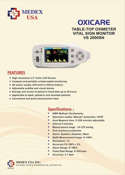 Medex Usa Inc - Patient Monitor Multi Parameter