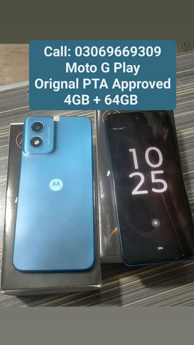 Motorola Moto G Play 2024 Orignal PTA Approved 4GB + 64GB With Warrant