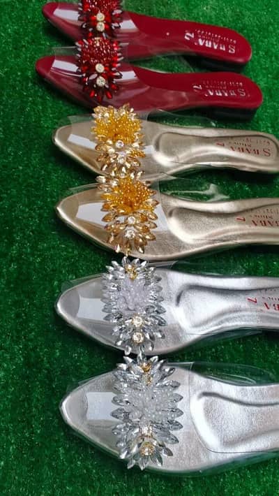transparent half slippers