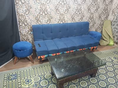 Stylish Sofa Cum Bed | Table Seprate