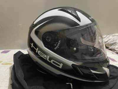 Original Held Racing Helmet FF377 Black And White With Helmet Cover