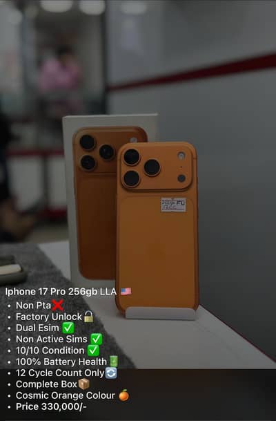 Apple iPhone 17 pro LLA fu 256 gb orange