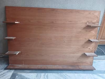 Wall Mounted Wooden TV Panel / TV Unit with Shelves