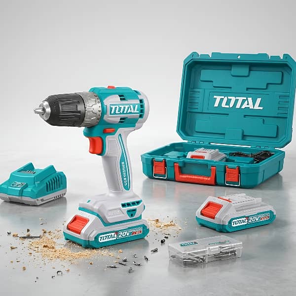 Total TDLI205582 20V Compact Brushless Cordless Drill with 55Nm Max Torque and Dual Speed Options