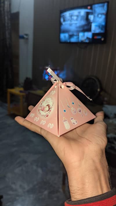 baby girl announcement boxes