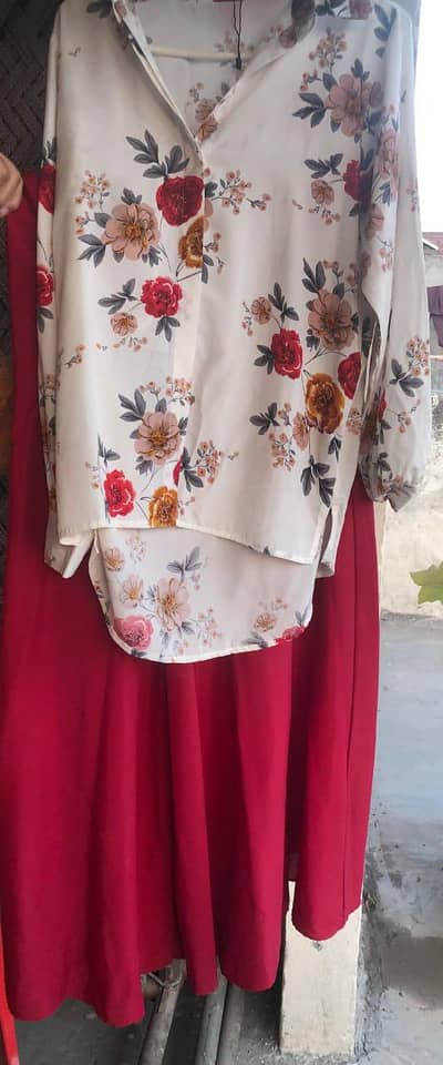 Beautiful floral shirt with plazo