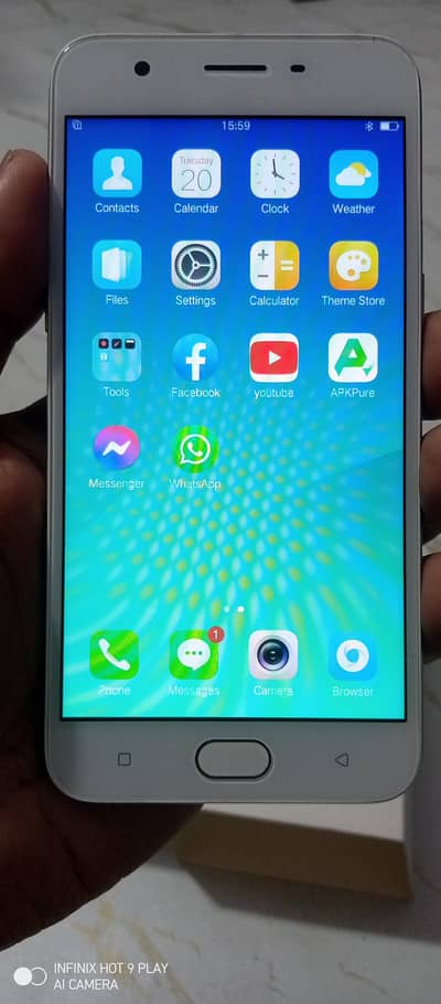 Oppo A57 PTA Approved Full OK with box and charger