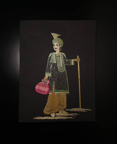 Portraits made with Wheat Straw (Gandum)