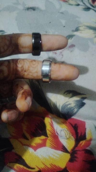 "Elegant Black & Grey Ring Set -