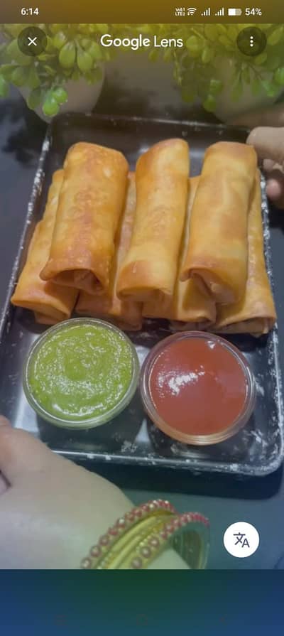 chicken vegetable spring rolls