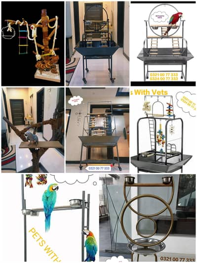 Grey and Macaw Parrot Cages & Stands