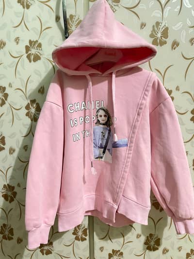 pink hoodie