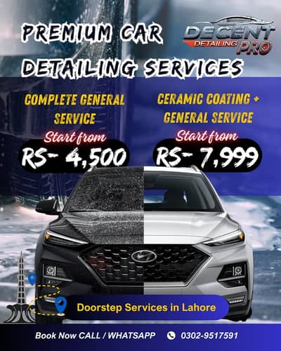 Premium Car Detailing & Ceramic Coating – Doorstep Service Lahore